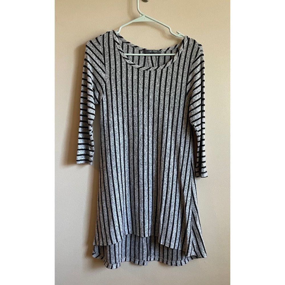 Coin 1804 gray black striped sweater sz‎ S